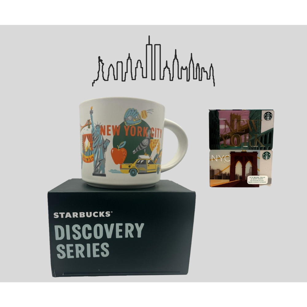 Starbucks New York City Coffee Mug Discovery Series Statue Liberty NYC+BONUS! - Picture 13 of 13
